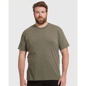 True Classic Mens Olive Crew Neck T-Shirt Size XXL Crew Neck Relaxed Fit Casual